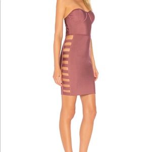 By the way Cut Out Bandage Dress in Mauve Pink